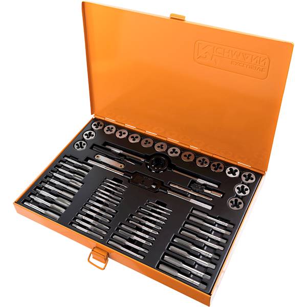 Zestaw gwintowników i narzynek 60cz. M3-M12