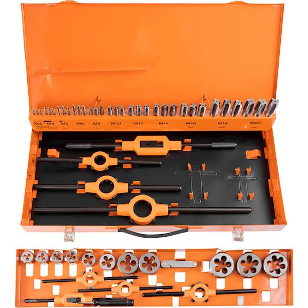 Zestaw gwintowników i narzynek 54cz. M3-M20