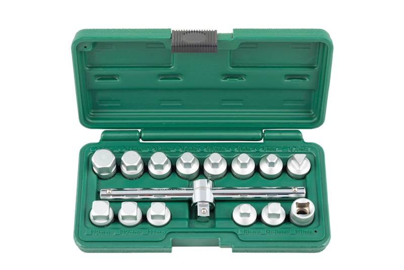 Kpl. kluczy do korka oleju 3/8" 15szt.