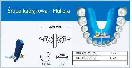 ŚRUBA ZAWIASOWA DOLNA MULLER 10 szt.