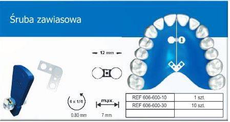 ŚRUBA ZAWIASOWA GÓRA/ wachlarzowa/ 10 szt