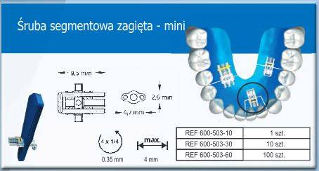 ŚRUBA sektorowa wygięta mini 