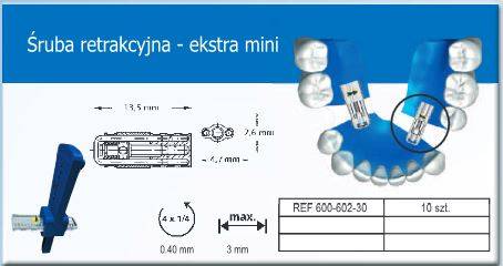 ŚRUBA ZWIERAJĄCA EXTRA-MINI 10 szt.