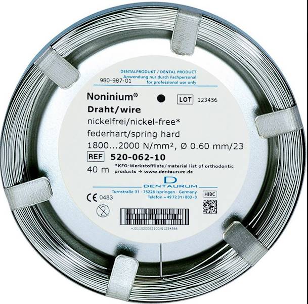 DRUT NONINIUM 0,8mm BEZ NIKLU SPRĘŻYST.-TWARDY 20m