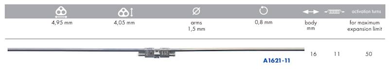ŚRUBA HYRAX 11 mm MICRO JEDNORAMIENNA