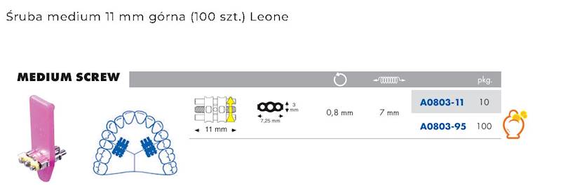 ŚRUBA FISHER MEDIUM 11mm GÓRNA  100szt.