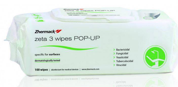 ZETA 3 WIPES 100 szt. CHUSTECZKI DO DEZYNF. POP-UP