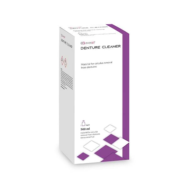 DENTURE CLEANER 500ml USUWA KAMIEŃ NAZĘB. Z AKRYL 