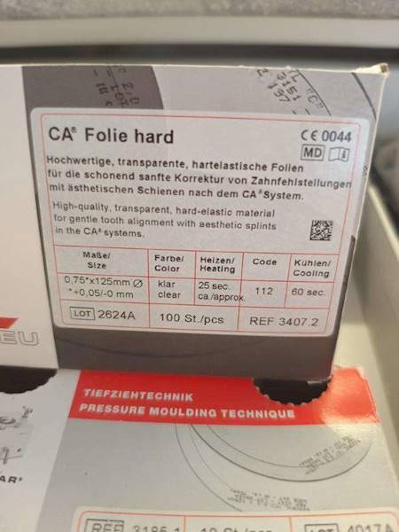 CA folia HARD 0.75 x 125 mm, okrągła