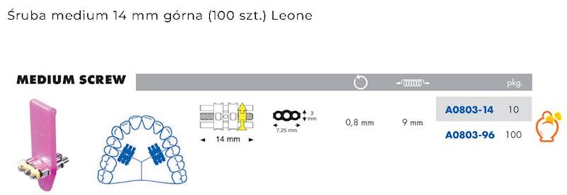ŚRUBA FISHER MEDIUM 14mm GÓRNA  100szt.