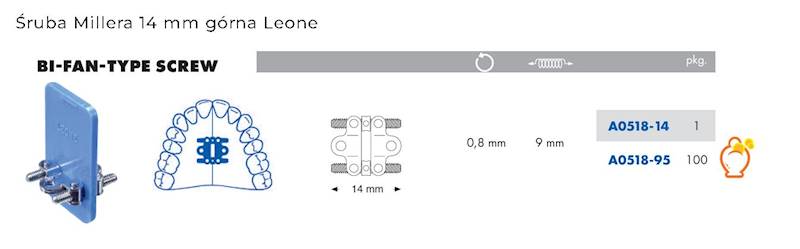 Śruba MILLERA 14 MM GÓRNA 