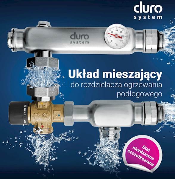 Układ mieszający do rozdzielacza podłogowego z pompą elektroniczną Mercurio 25/60-130 mm