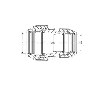 Złączka Skręcana Redukcja DN 75 x 63 mm PN16 do Rur PE