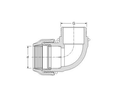 Kolano Skręcane DN 75 x 2.1/2" GZ PN16 do Rur PE