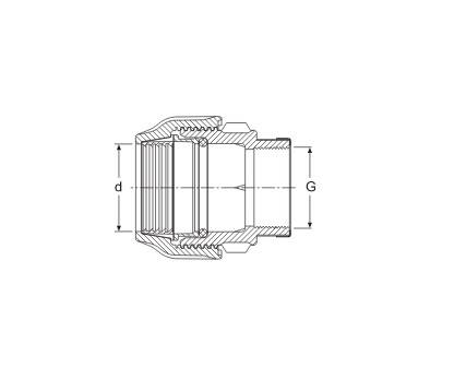 Złączka Skręcana DN 75 x 2.1/2” GW PN16 do Rur PE