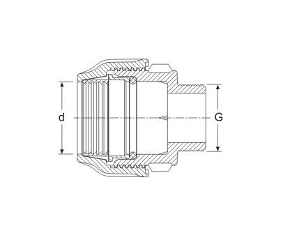 Złączka Skręcana DN 75 x 2.1/2” GZ PN16 do Rur PE