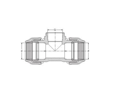 PE Woda Trójnik DN 110x4" GW