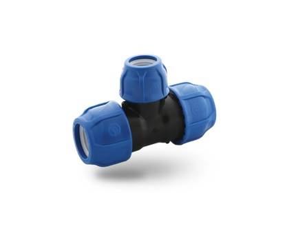 Trójnik Skręcany Redukcyjny DN 63 x 25 x 63 mm do Rur PE