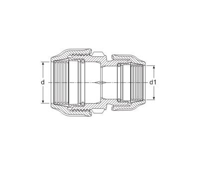 Złączka Skręcana Redukcja DN 90x75 mm PN16 do Rur PE