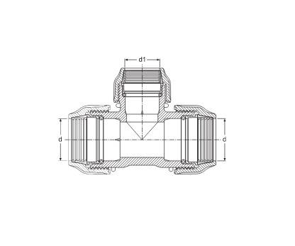 Trójnik Skręcany Redukcyjny DN 110x90x110 mm do Rur PE