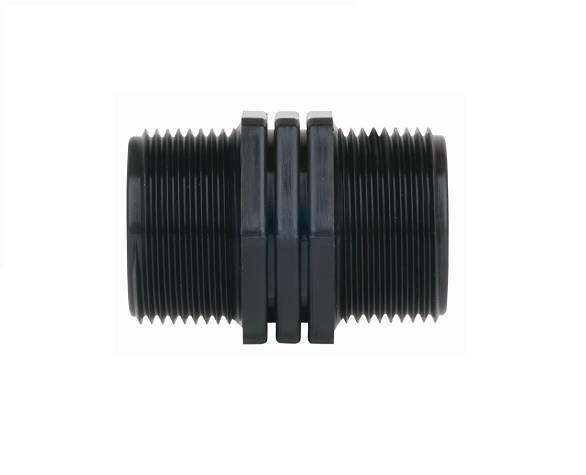 Nypel 1.1/2" GZ tworzywo PP czarne gwintowane