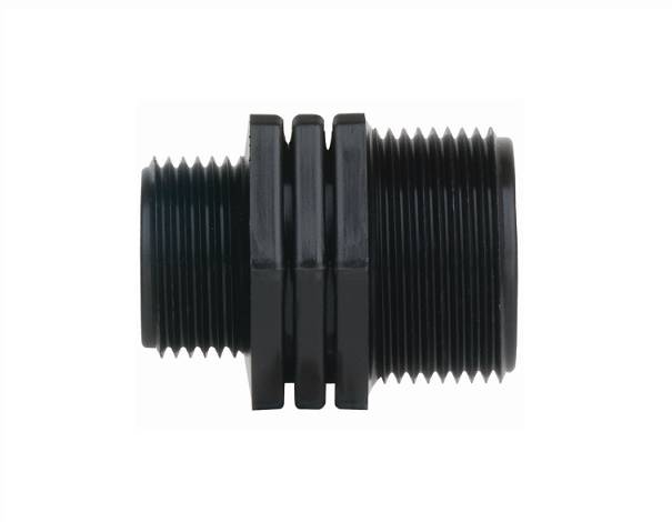 Nypel redukcyjny 2x1.1/2" GZ tworzywo PP czarne gwintowane