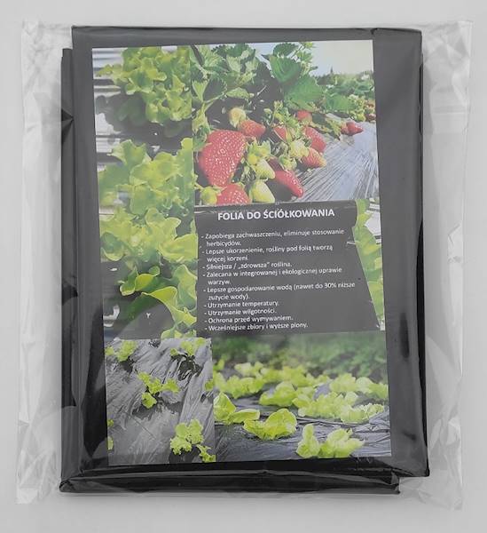 Folia do ściółkowania 0,95x100mb UV2 2-sezonowa z trzema rzędami otworów