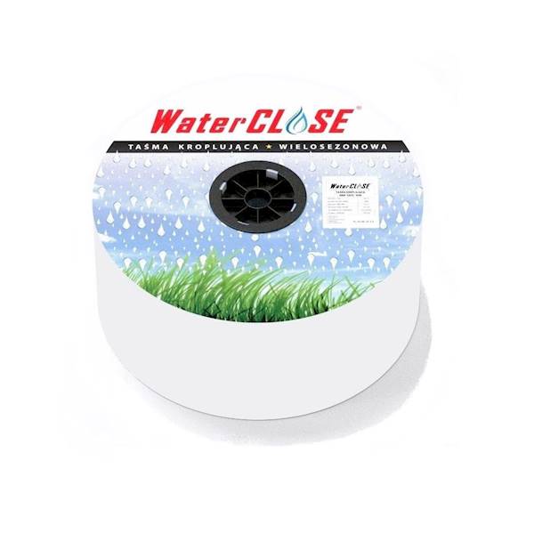 Taśma Kroplująca WaterCLOSE 8mil Kroplownik co 20cm Wielosezonowa - 500mb emiter 1,2L/h