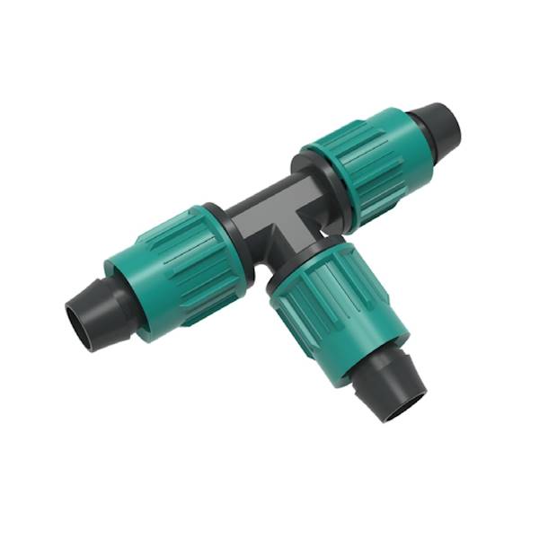 Trójnik do Linii Kroplującej / Rury PE 16mm x 16mm x 16mm NUT-LOCK