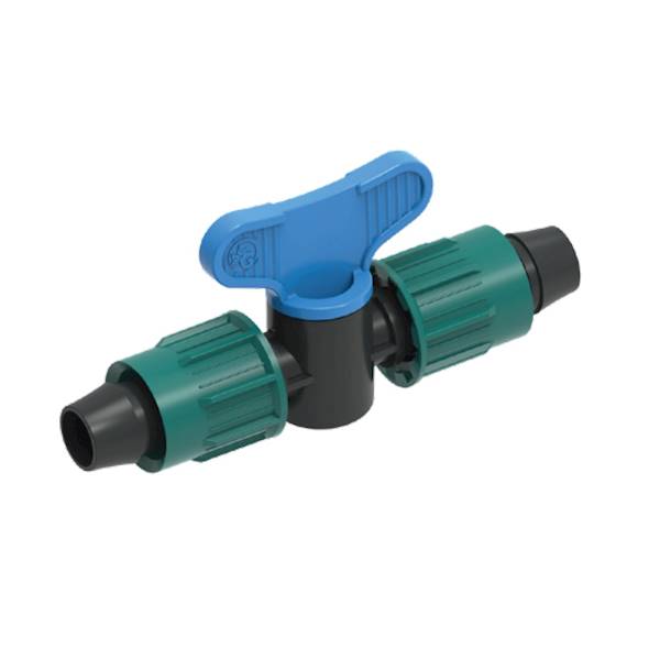 Zawór do Linii Kroplującej / Rury PE 16mm x 16mm NUT-LOCK