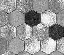 Allumi Grey Hexagon Mix 48 55 x 48mm, 30 x 30mm