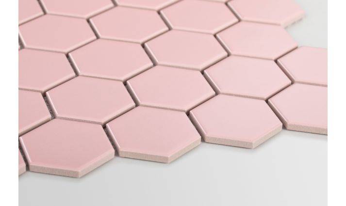 Heksagon duży, Pink, mat 271 x 282mm