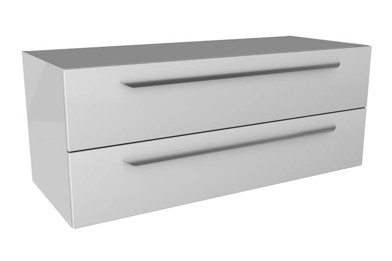 M9 Szafka wiszącza p/umywalkę, 120x48x48, biel/bie