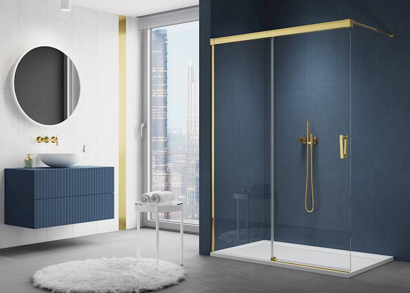 Cadura Walk-in 1200x2000 dwuczęsc.z el.przes.złoty