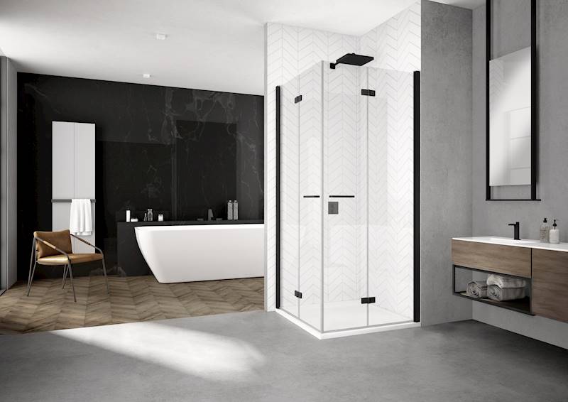 Solino drzwi dwucz. składane prawe 750x2000 cz.mat