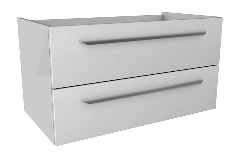 M9 Szafka wiszącza p/umywalkę, 90x48x48, biel/bie