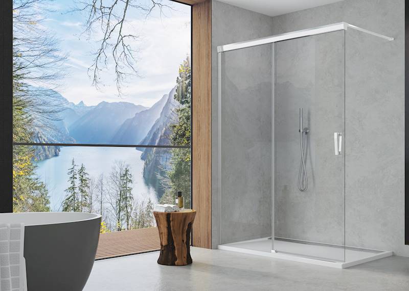 Cadura Walk-in 1200x2000 dwuczęsc.z el.przes.połys