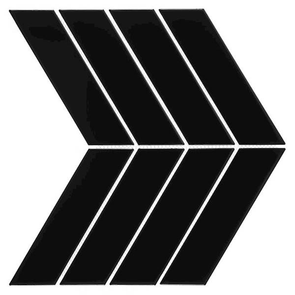 Royal Chevron Black 318x224mm 52x180mm