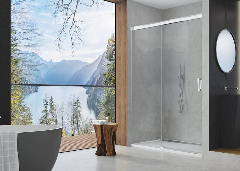 Cadura 1200x2000 drzwi rozsuwane dwucz. czarne lew