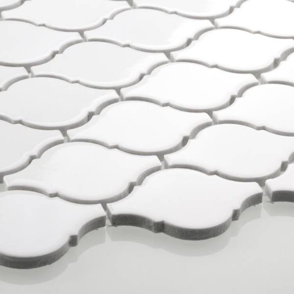 Arabeska mała biała szkliwiona 252x282mm (0,071m2)