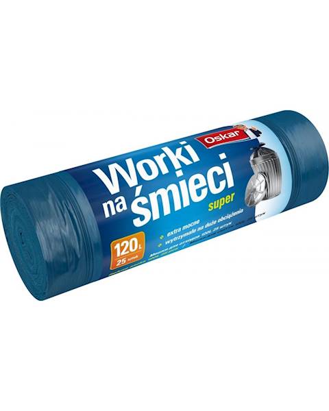 WORKI NA ŚMIECI 120L/10 NIEBIESKIE MOCNE SC A25
