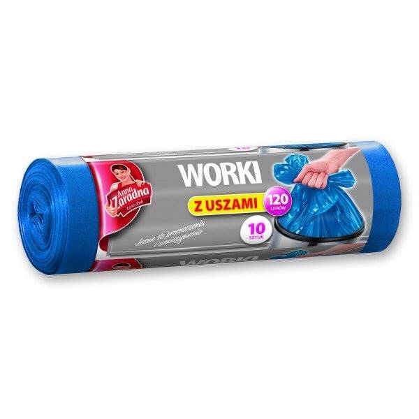 WORKI NA ŚMIECI 120L/10 NIEBIESKIE MOCNE SC A25