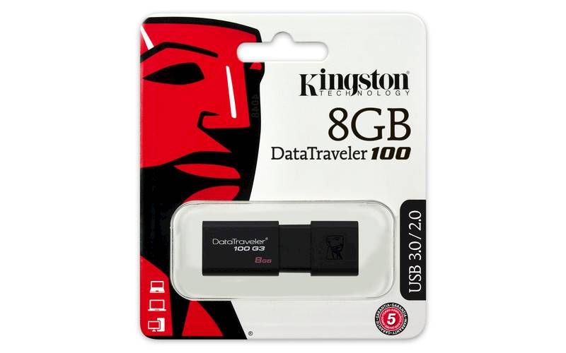 PAMIĘĆ USB 8GB KINGSTON DATA TRAVLER 100G3 USB 3.0