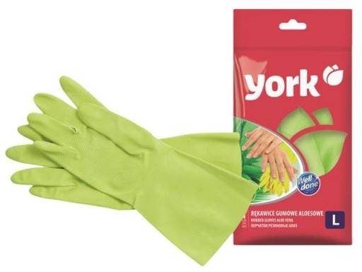 RĘKAWICZKI GUMOWE MOCNE Z ALOESEM  M YORK SC