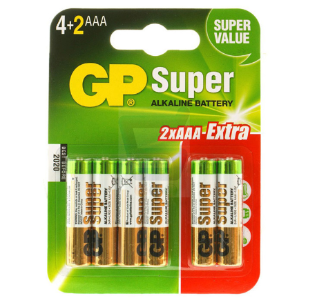 BATERIA ALKAICZNA GP AAA 6 SZT LR03 SC