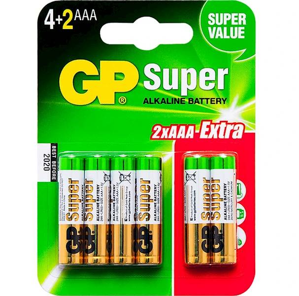 BATERIA ALKAICZNA GP AAA 6 SZT LR03 SC