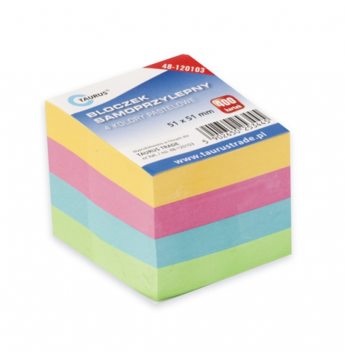 NOTES KOSTKA SAMOPRZYLEP KOLOR 51X51 NEON TS