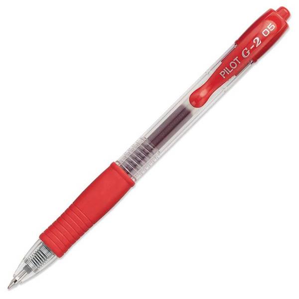 DŁUGOPIS ŻELOWY PILOT G-2 CZERWONY 0,5