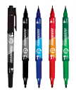 MARKER PERM TETIS CZERWONY DWUSTRONNY KM501 SC