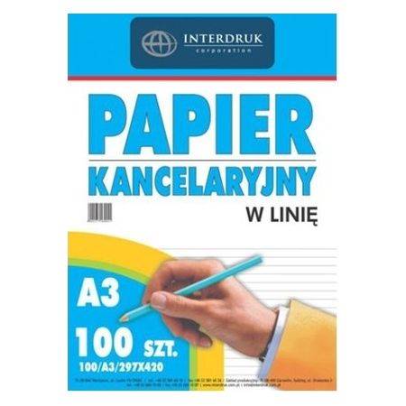 PAPIER KANCELARYJNY A3/100ARK LINIA